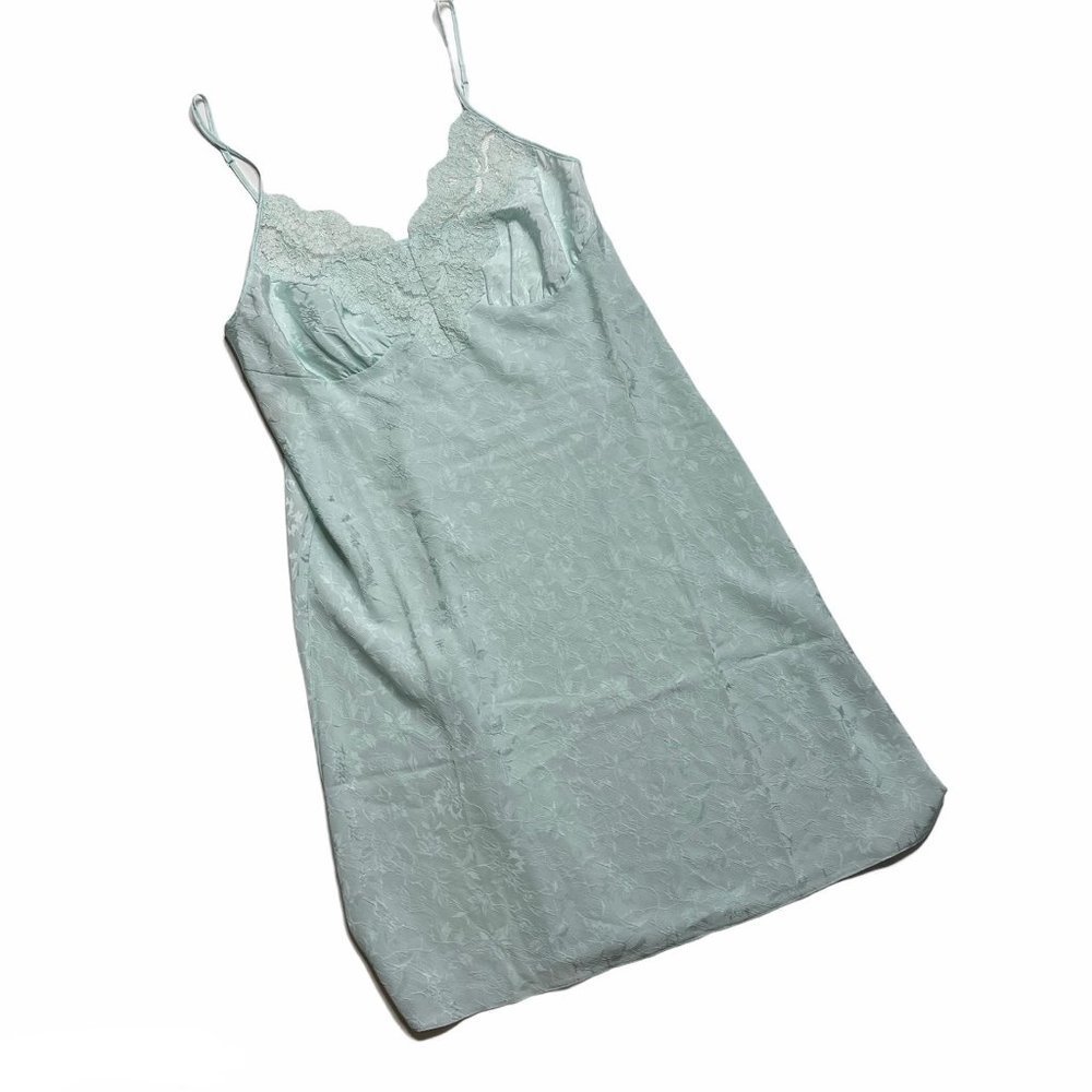 Blue Lace Chemise Lingerie Nightdress Medium